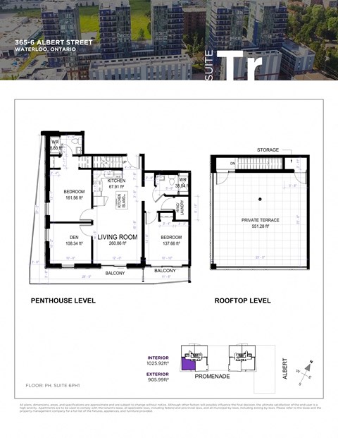 Floor plan for 2 beds, 2 baths, 1026 sqft